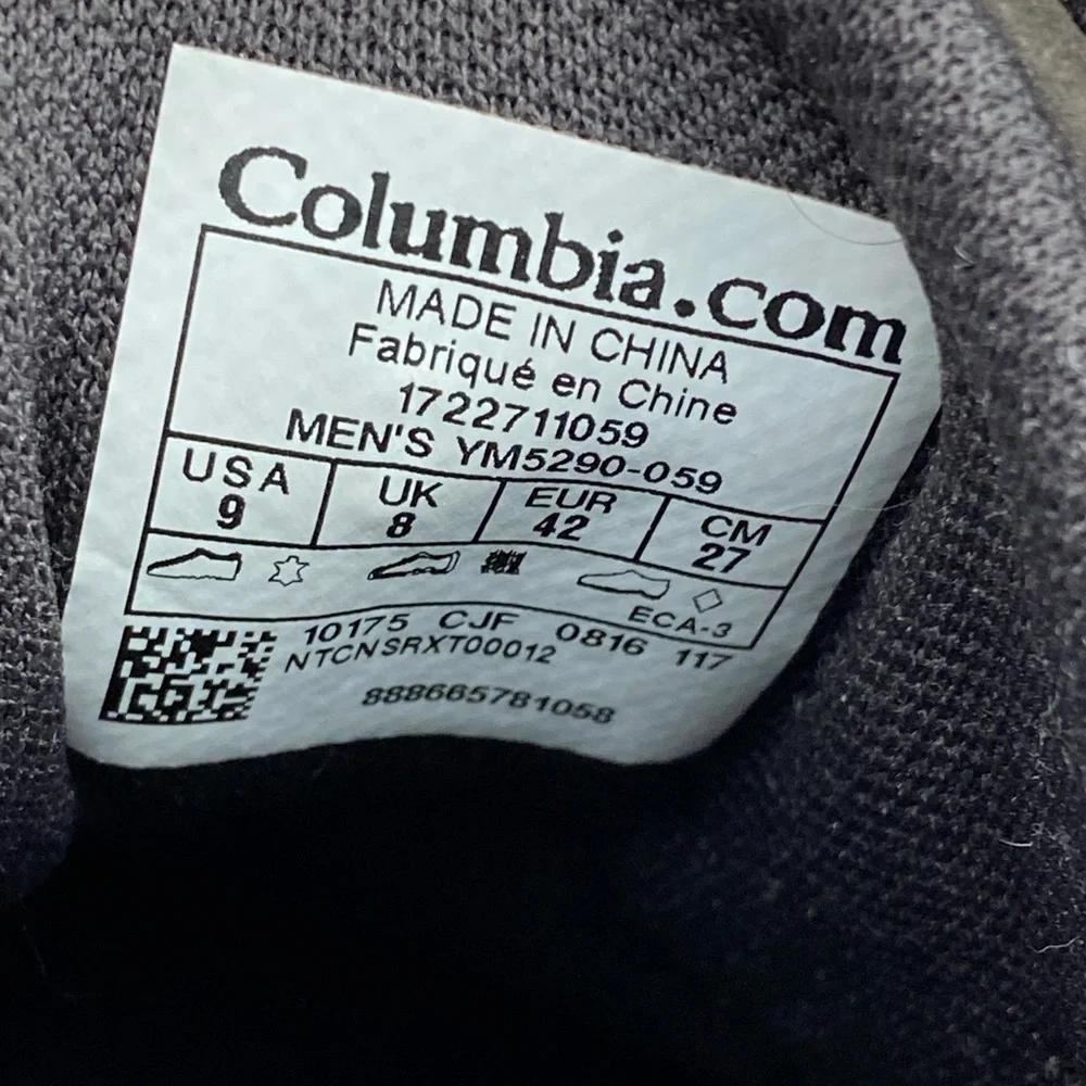 Columbia Three Passes Chukka Boot Dark Brown Leather YM5290-059 Men’s Size 9